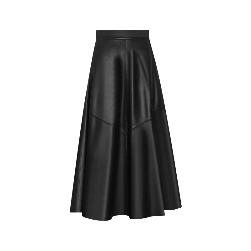 PURITY Exquisite design tweed three-dimensional short coat lambskin skirt- Saxa