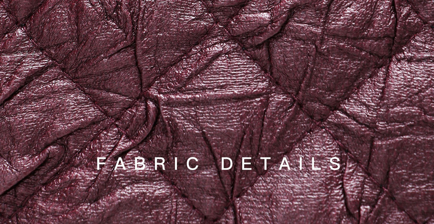 WANGXO | Raw Sheepskin-Pressed Leather High-Waisted Quilted Mini Skirt -TESA.