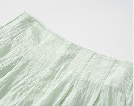 COMME MOI high-waisted pressed pleated wide-leg pant - TOBIAS.