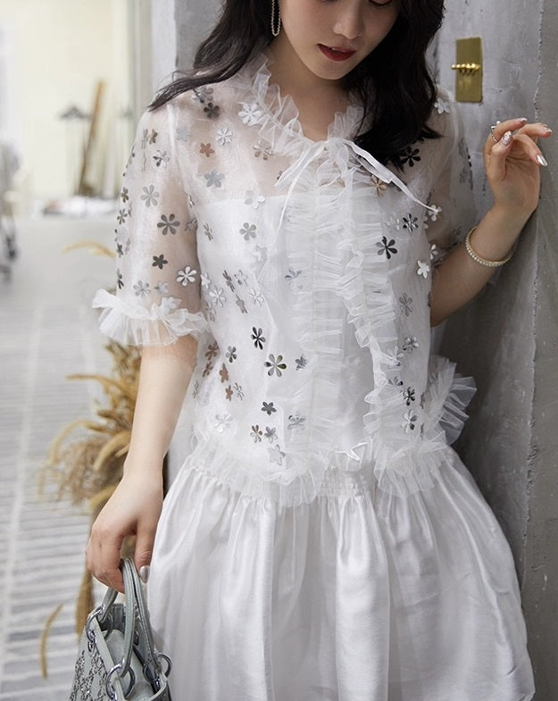 Wardrobes by Chen High End White strapless Puffy short bridal Dress-ROCKIE