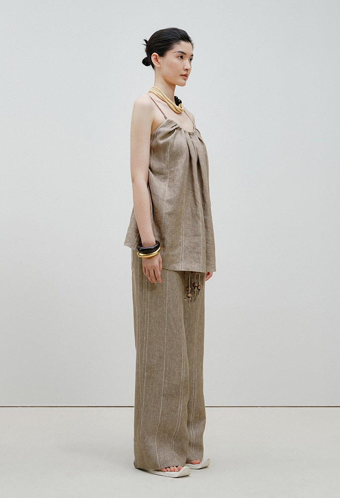 ZHUCHONGYUN Oriental Bead Ebony Oxide Stone Beaded Necklace-GOLDIE.