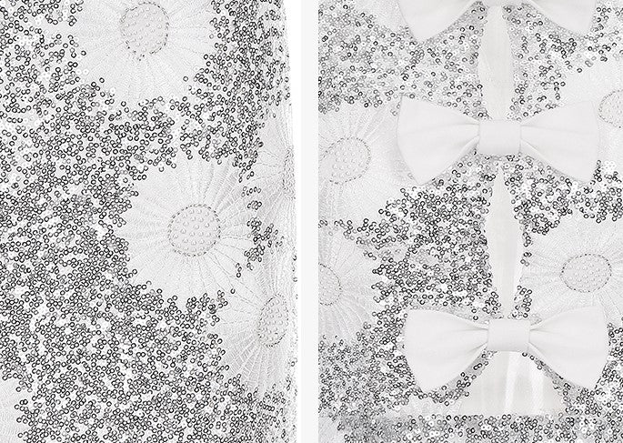 Wardrobes by Chen Luxury Sliver Sleeveless bow cocktail Party Dress - Jina