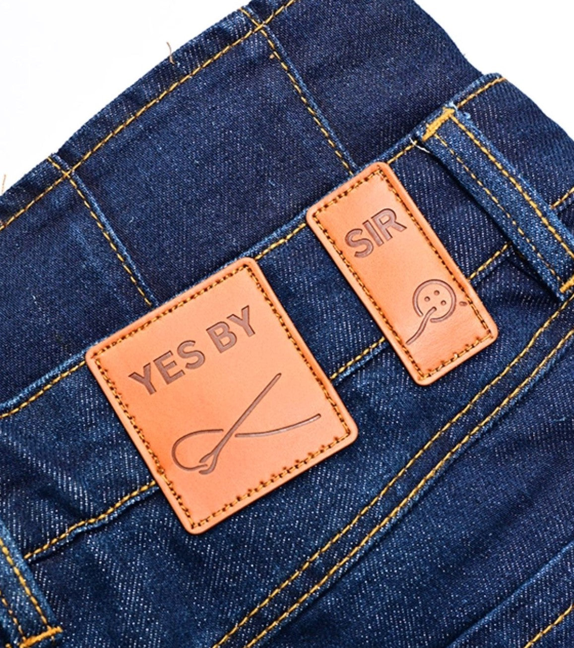 YES BY YESIR double-waisted straight-leg jeans- ENOUGH.