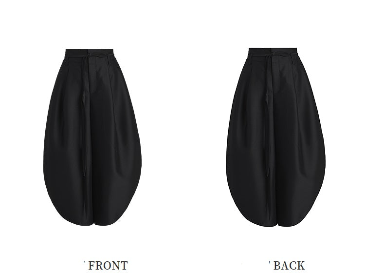 ZHUCHONGYUN loose cocoon-shaped three-dimensional cut wide trousers - FEYRE.