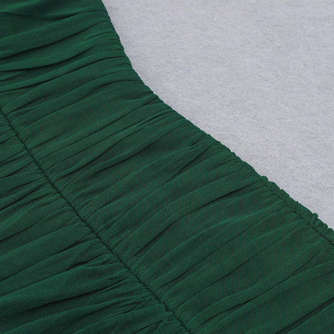 DOLLY Luxury V-Neck Sleeveless Pleated Slim Fit Hip Hug Midi Date Dress-PHILO