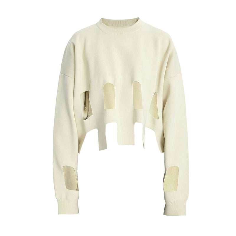TINY IN oversize slouchy short cut-out women's sweater -BOKO