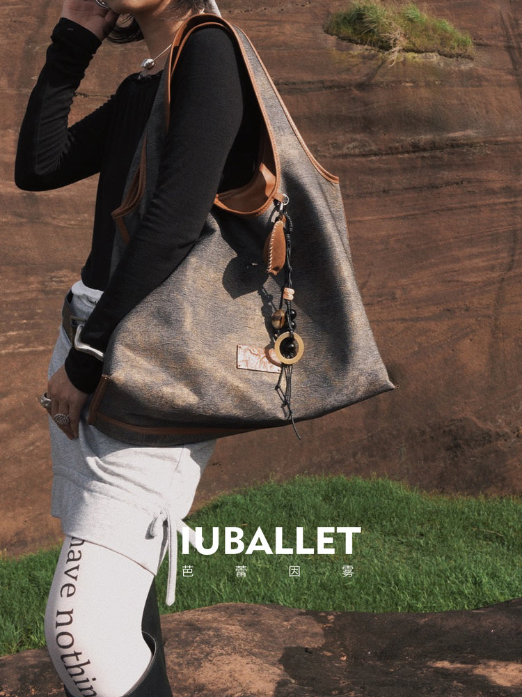 IUBALLET Relaxism New Lace One Shoulder Crossbody Large Capacity Tote Bag - APOCALYPSE ?