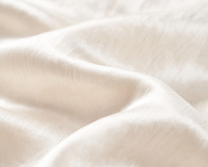 COMME MOI Lv Yan Designer Summer Acetate Texture V-Neck Waist Shirt - AYLA.