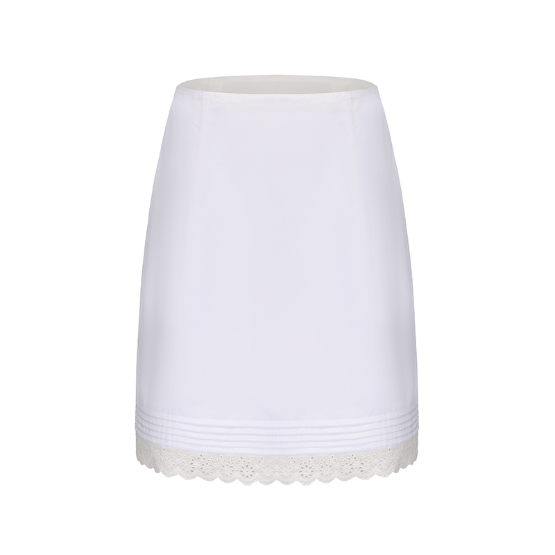 ATELIER MISS LU Lace Stitching Design Straight Skirt - KING.