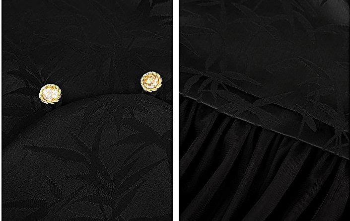 HECO Chinese Modified Diagonal Stand-up Collar Cheongsam ress- OWEN.