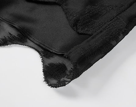 COMME MOI summer women's silk embroidered half-sleeved top - EVE.