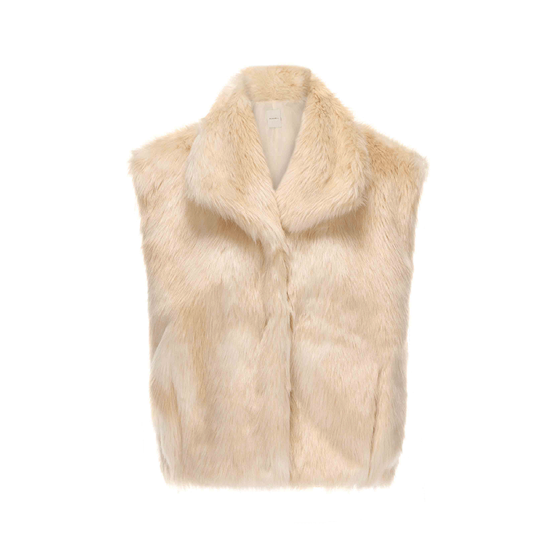 ATELIER MISS LU Gentle Winter Imitation Fur Vest - MEL