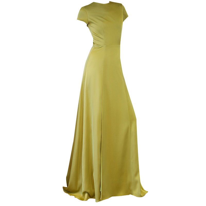 GOUDIN bridal short sleeves slim light luxury evening dress -TIAM.
