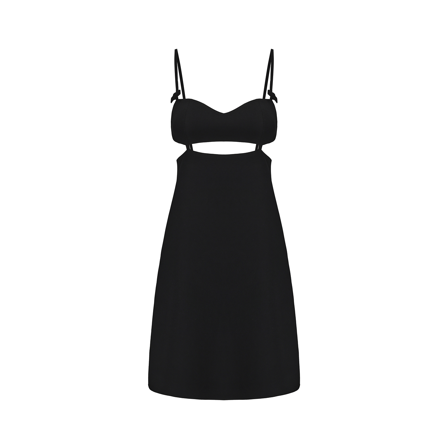 ATELIER MISS LU Fall/Winter slimming geometric line shape slip dress