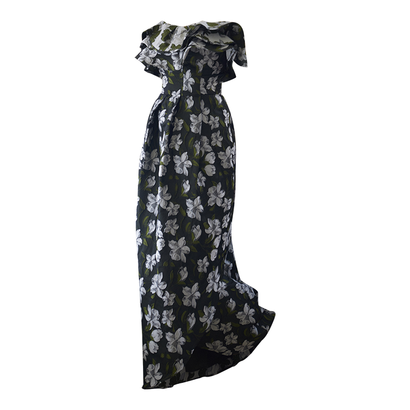 GOUDIN Long elegant floral sleeveless dress-TIM.