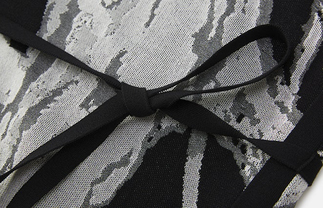 ZHUCHONGYUN new Chinese jacquard waist knit dress--URYUU.