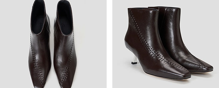 COMME MOI Lu Yan Designer New Women's Vintage Brown Plain Knitted Kitten Root Boots - PAMP.