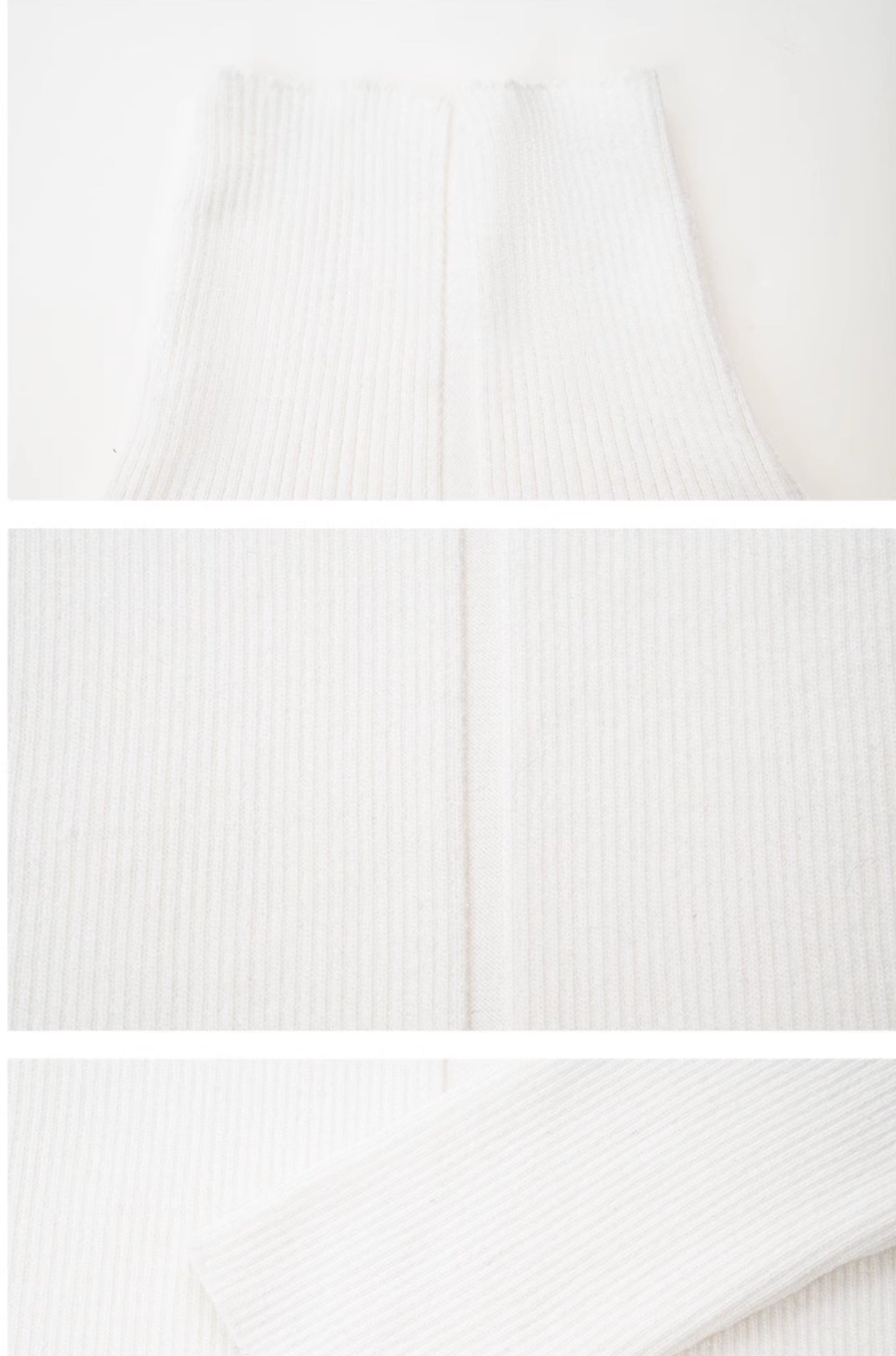 HECO Plain Base Layer Top High Neck black white red apricot Long Sleeve Knit Sweater - nice.