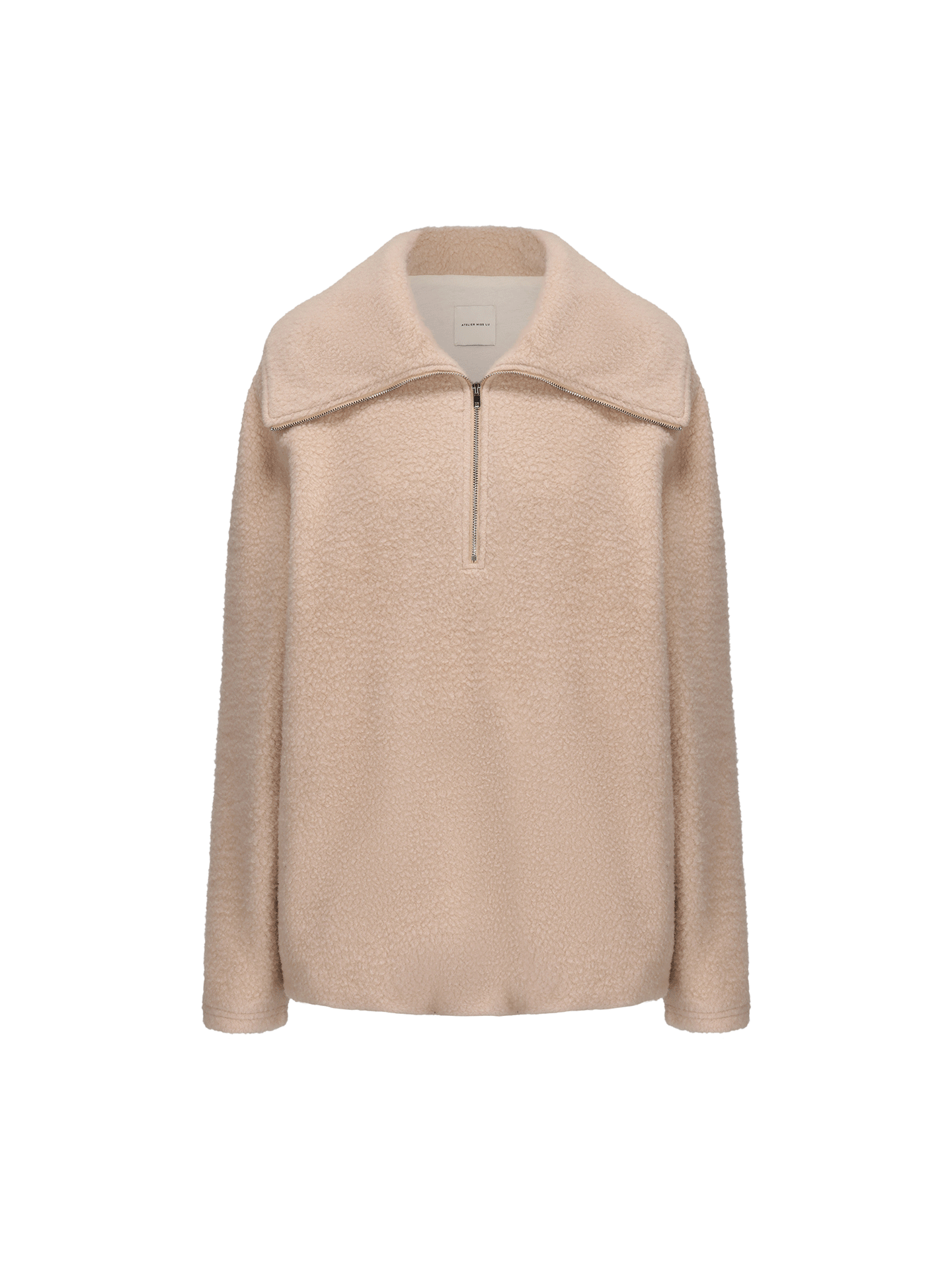 ATELIER MISS LU silhouette shape with large lapels loose sweatshirt - AURA.