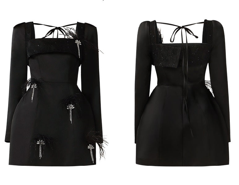 CHECOCRE French Elegant Light Mature Little Black Dress - NIGEL.