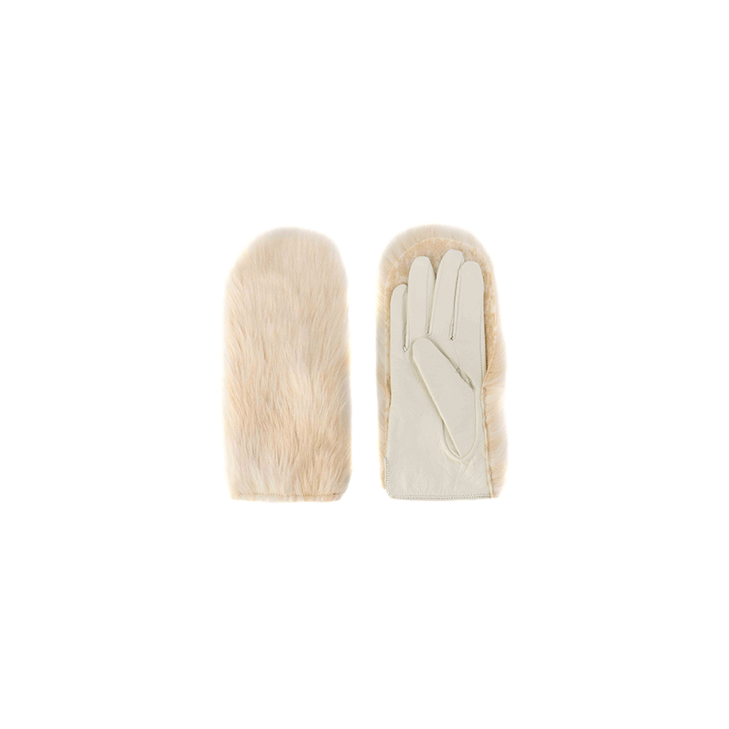 ATELIER MISS LU Faux Fur Stitching Design Styling Gloves - PRINCE.