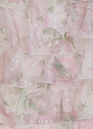 Wardrobes by Chen Elegant Short Sleeve Flower Print Party Short Dress-Dami