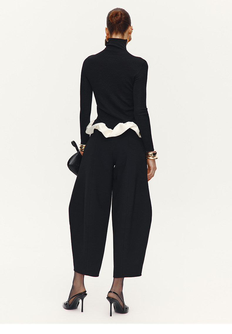 ATELIER MISS LU Hem clouds surround turtleneck knit top - OLIVIA.
