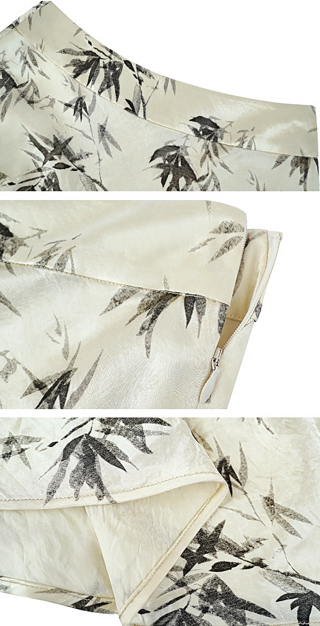 HECO Long Bamboo Leaf Acetate Skirt - MINIS.