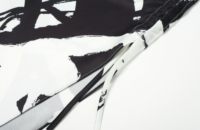 ZHUCHONGYUN Autum Print Sirred Skirt-GAJEEL.