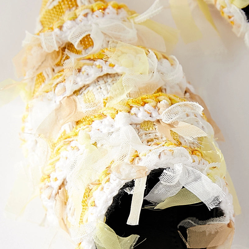 B-FEI High-end yellow oversized slip-on flat shoes-WIDIA.