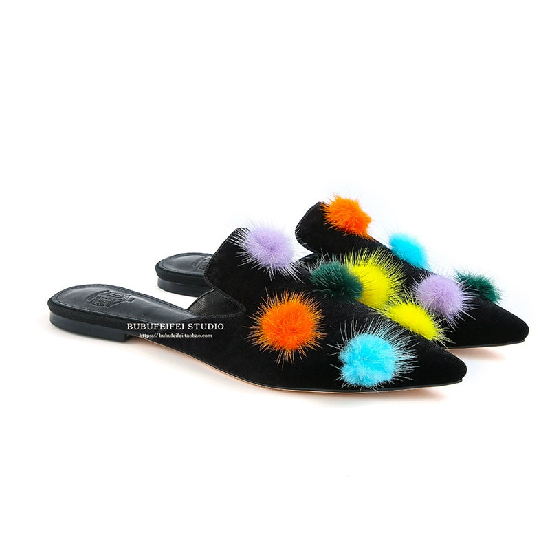 B-FEI Spring and Summer black flat Women's Shoes-PLUI.