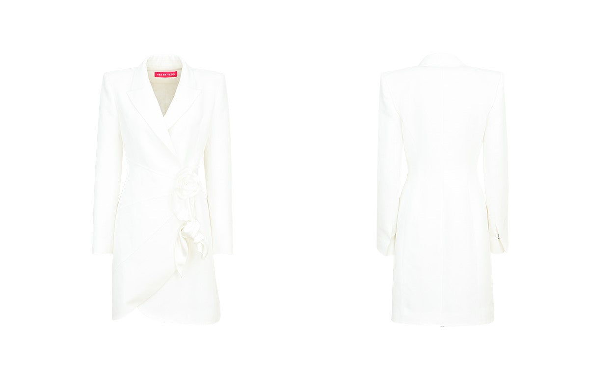 YES BY YESIR Swaying three-dimensional flower suit dress - LEVI.