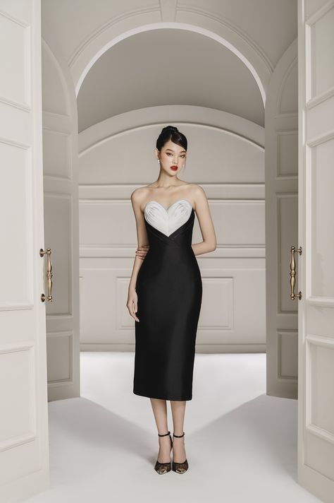 Black Elegant Sweetheart Reception Dress-Mi L Black Elegant Sweetheart Reception Dress-Mi L