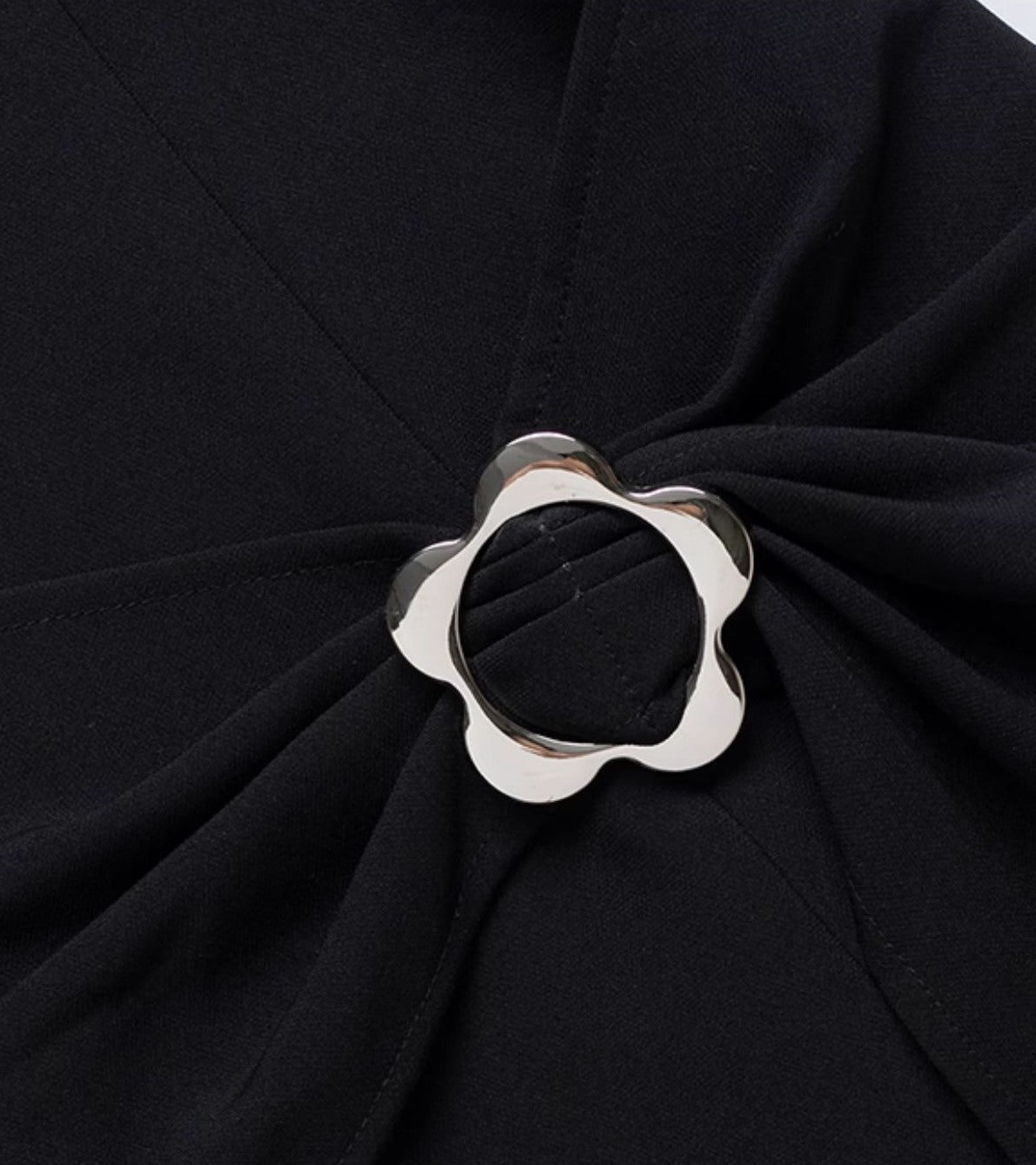 YES BY YESIR | Ye Qians Classic Check Dress with Loop Knot -CAMELLIA.