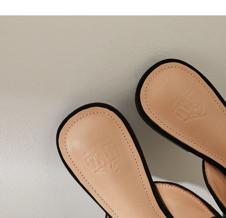 BFEI pearl mules flat shoes sandals - Remii