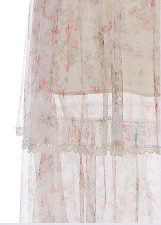 Wardrobes by Chen Luxury Floral Tube bow Maxi Summer Dress-Marilyn