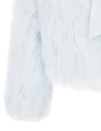 Wardrobes By Chen Elegant Blue Long Sleeve Fur Jacket/Short Party Dress - Titi