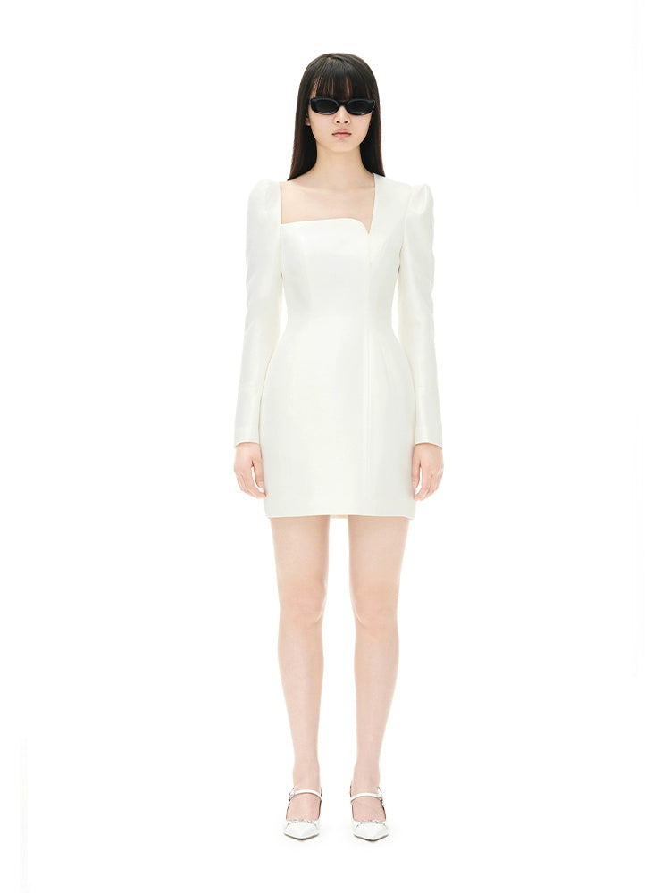 sachin and babi light blue dress YES BY YESIR elegant bud cocktail short bridal wedding white dress