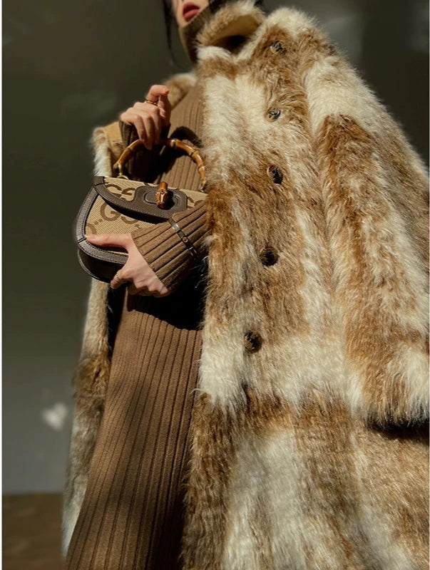 Imitation fur long-haired winter coat - Elk Palm – GOOD GIRL REBEL