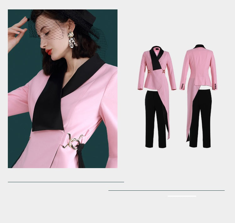 Suit 2023 Autumn Irregular Suit Jacket Two Piece Set- Maol