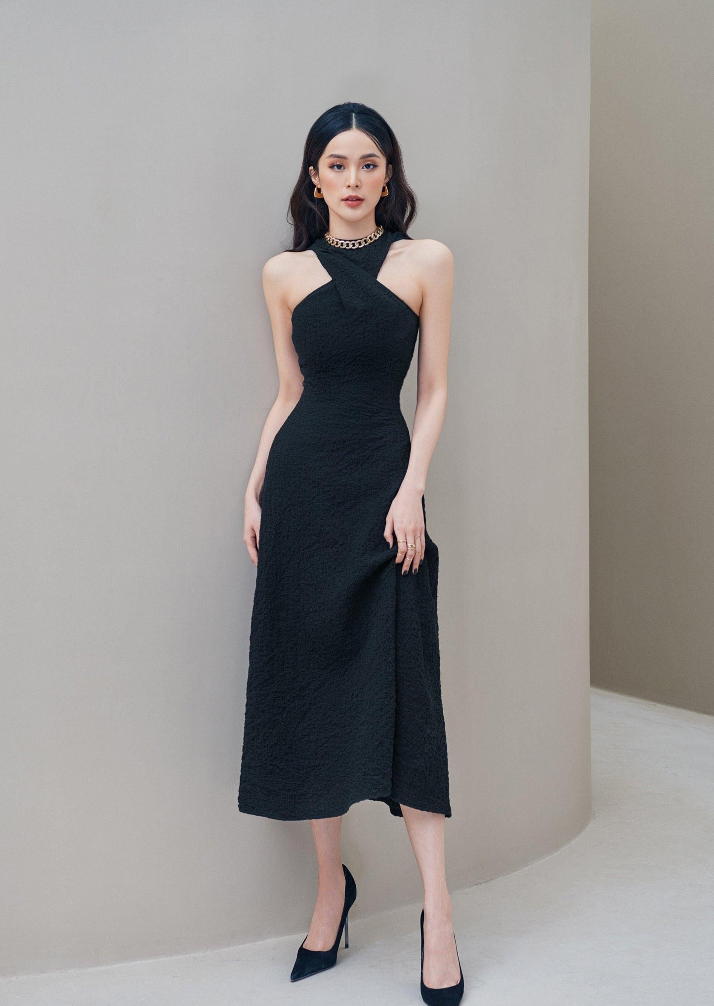 RENEE CUT OUT MIDI DRESS-RUTH