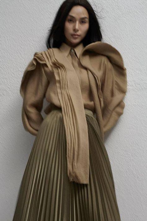 White Ruffle Sleeves Blouse- Kentton