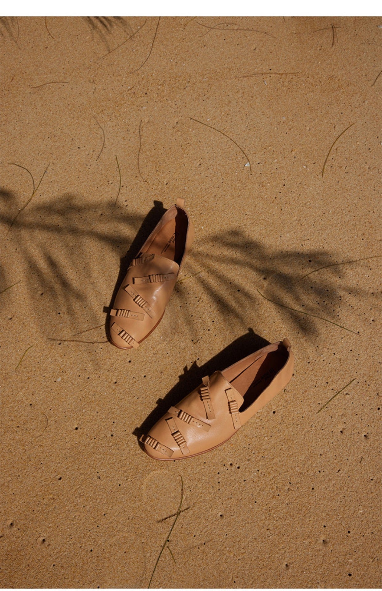 Spring leather handmade genuine leather retro flat shoes- Zoe