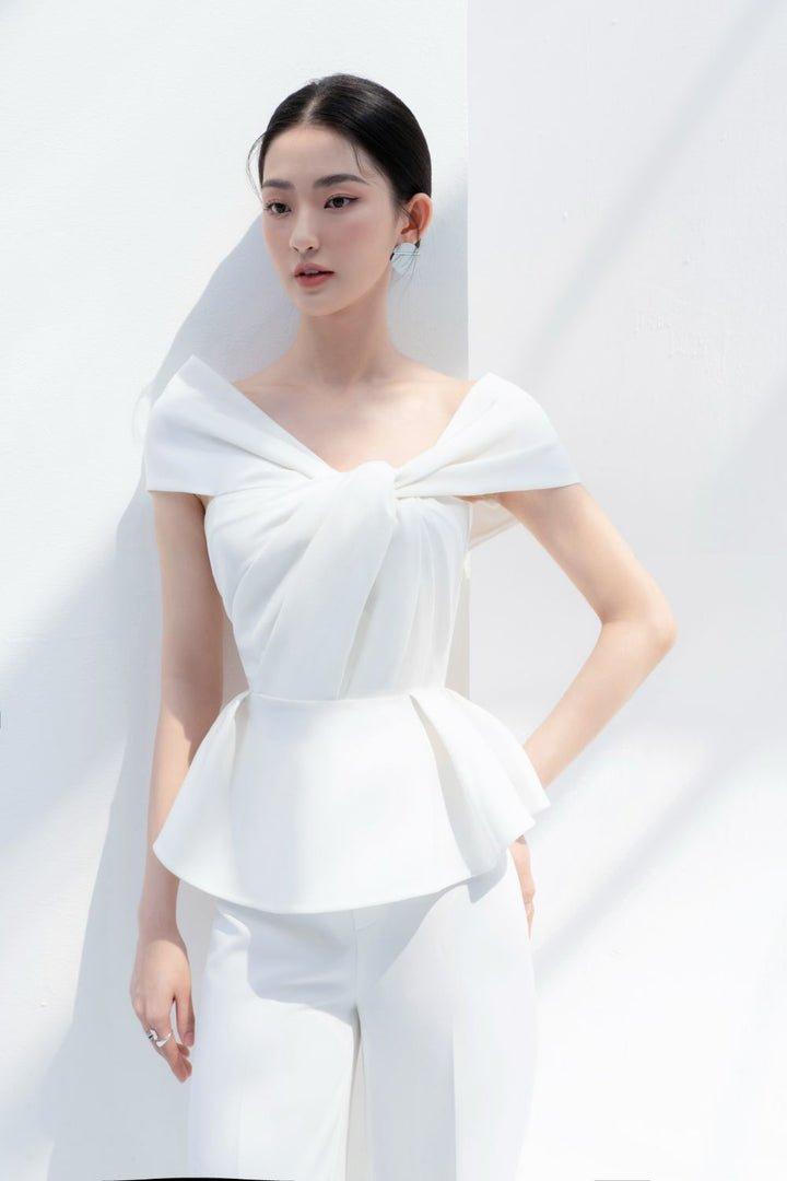 Twisted Top & Straight Pants Set-MAIR