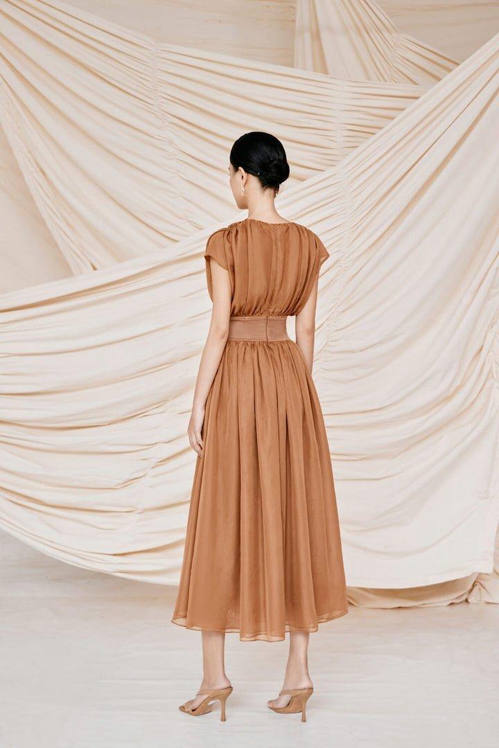 Black retro corset dress-TINA