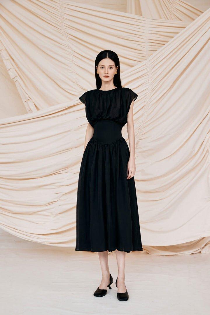 Black retro corset dress-TINA GOOD GIRL REBEL Black retro corset dress-TINA GOOD GIRL REBEL