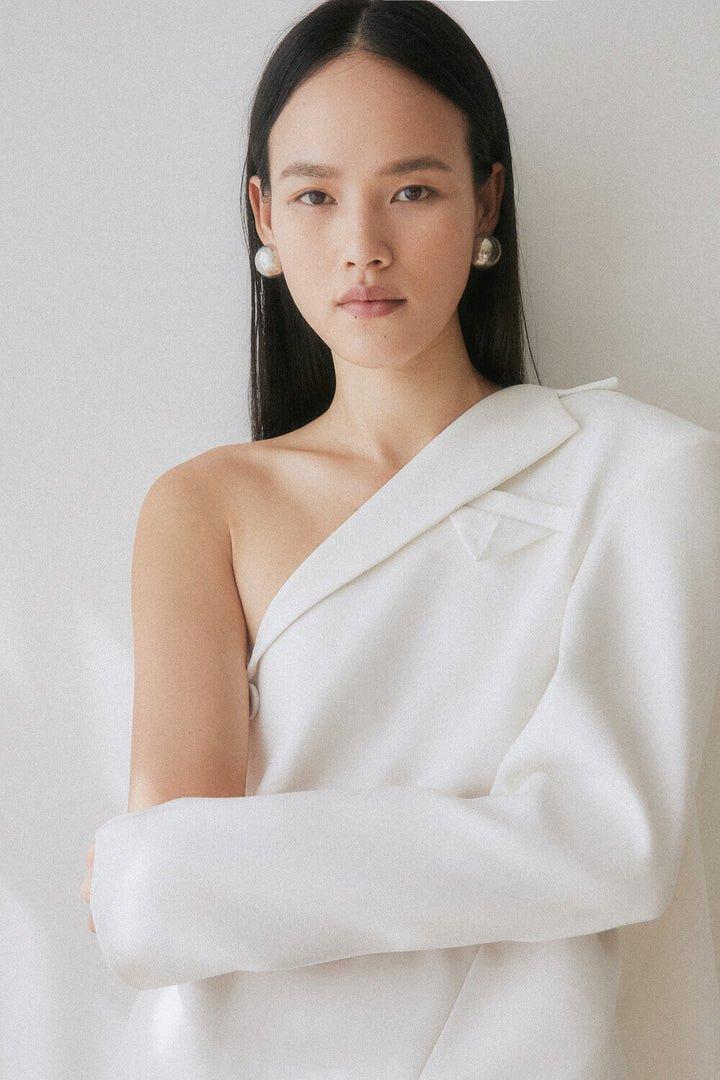 Notched Lapel Blazer-SHARON