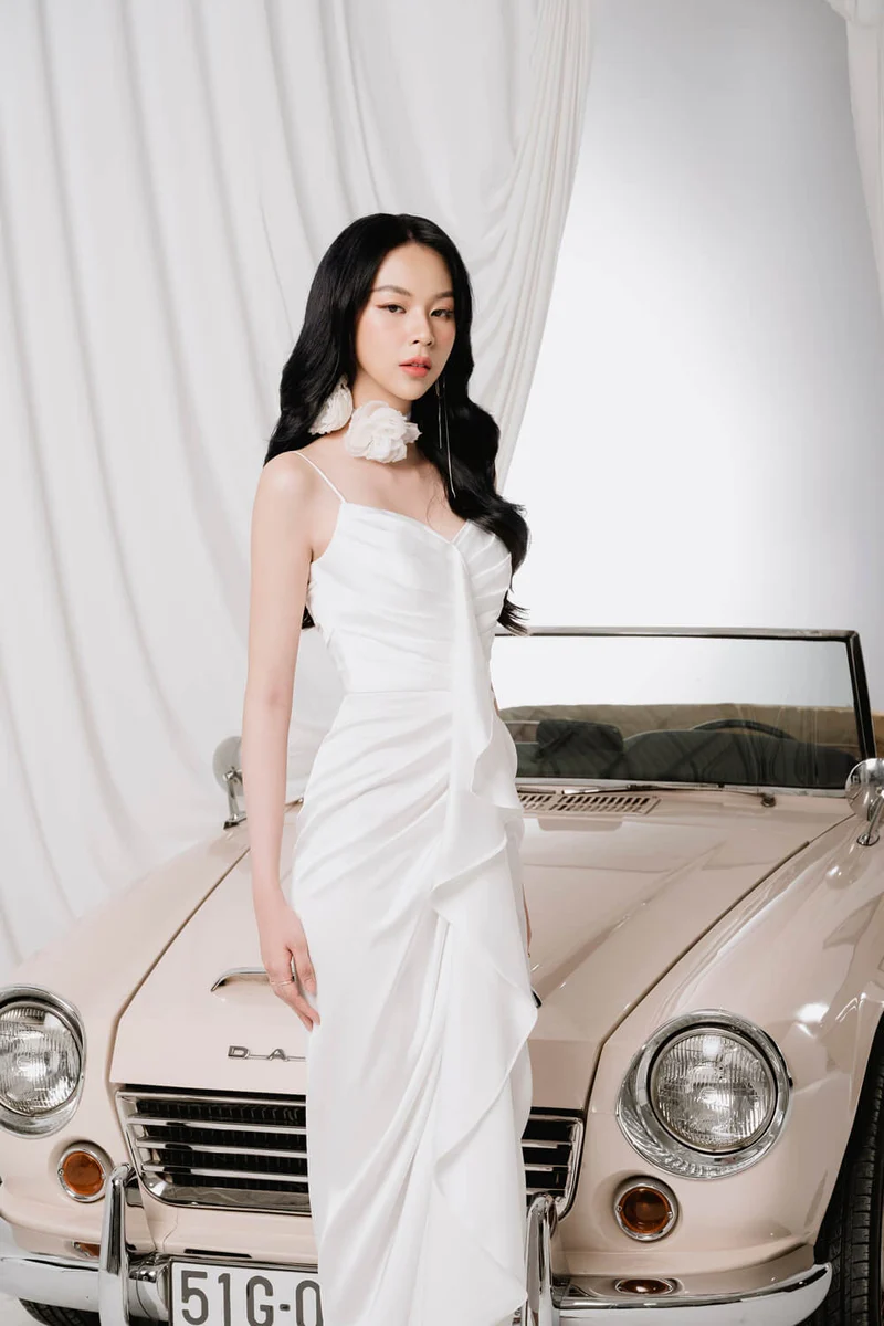 Cami Satin Maxi Dress offers a sophisticated dress- Mave