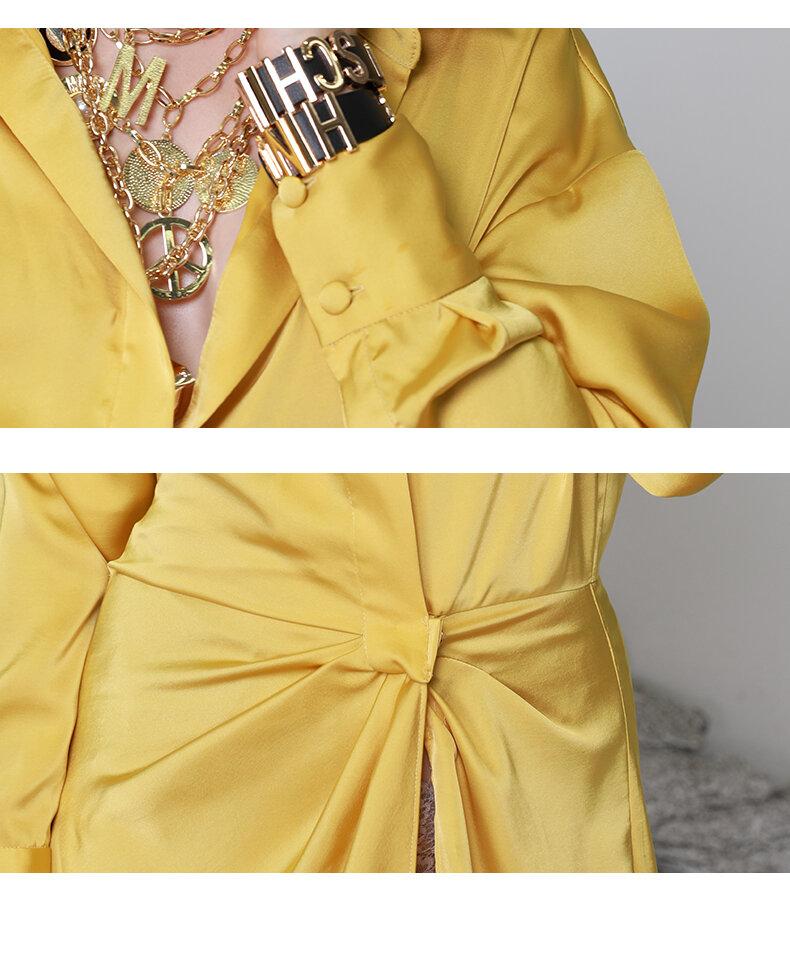 Luxury Classic elegant sexy high cut fork tail dress long slit evening party gown- Lios