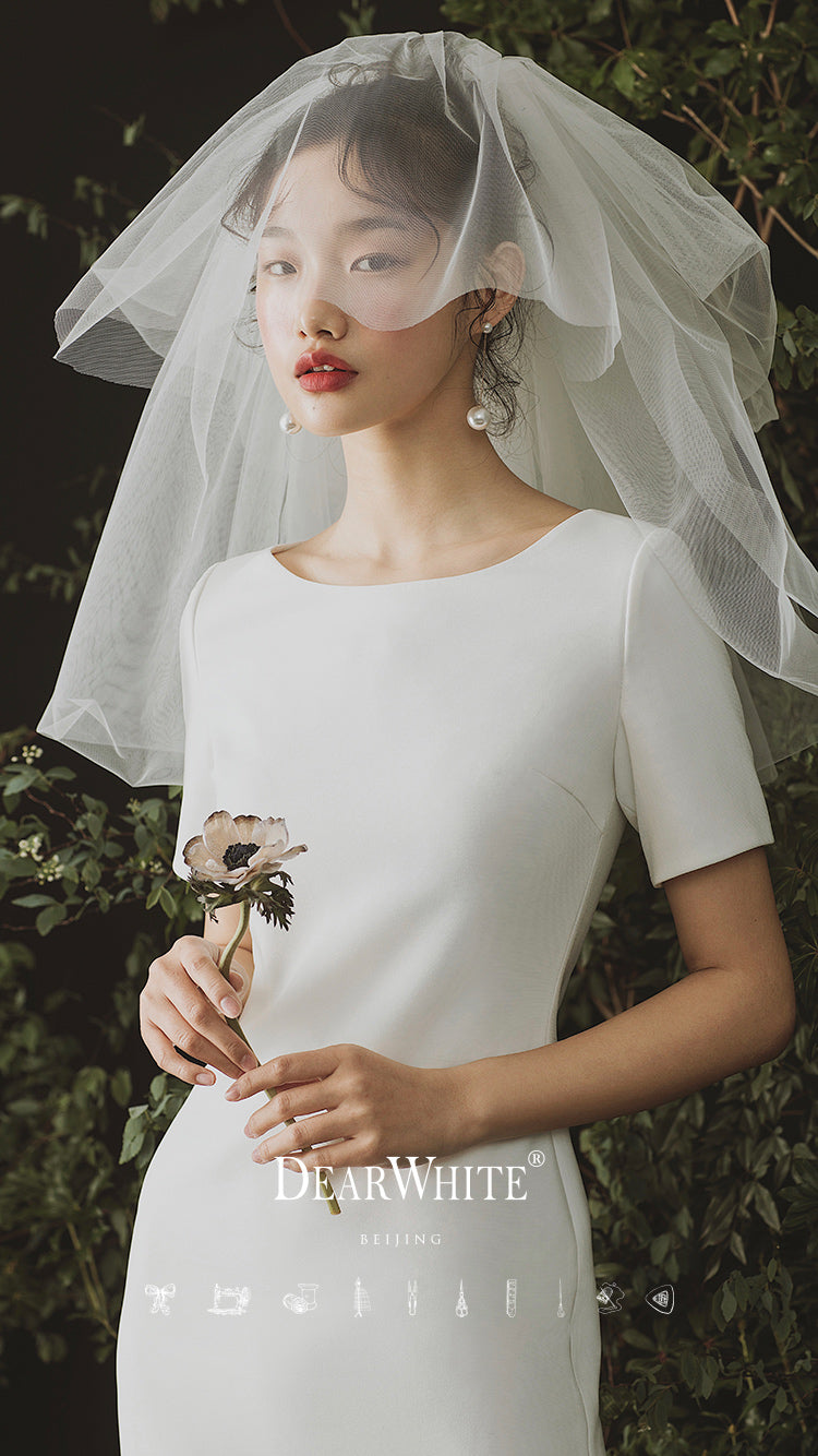 Early Spring 2023 Authentic Retro Mori Style Wedding Headdress veil- Yunyao